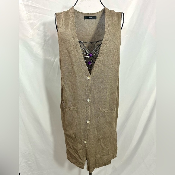 Datum brown tight knit vest size M - Picture 1 of 7